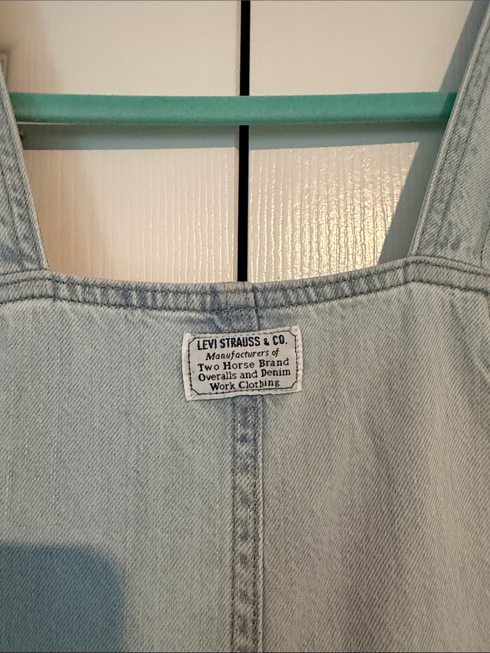 Levi's Light Blue Denim Overall Dress with Bib Pocket - Picture 8 of 8